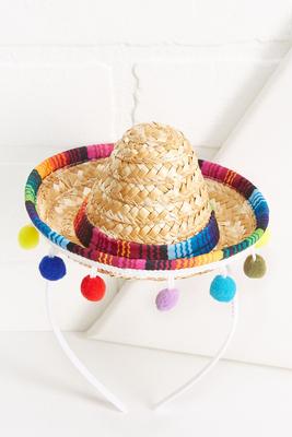 pom pom trimmed sombrero facinator