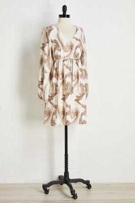 mocha swirl dress
