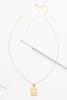  18k M Initial Pendant Necklace