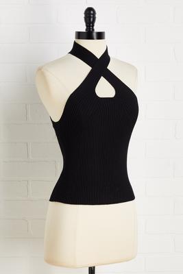 caché crossfront sweater tank