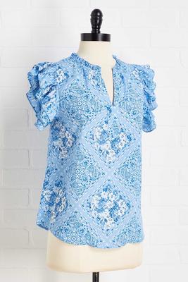 poolside paisley top