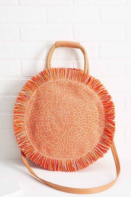 straw tote with fringe