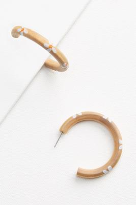 daisy hoop earrings