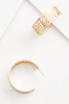 tropical print hoops