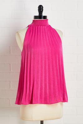 caché pleated halter top