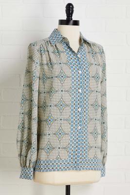 blue diamond shirt
