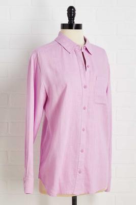 looking good in lavender shirt