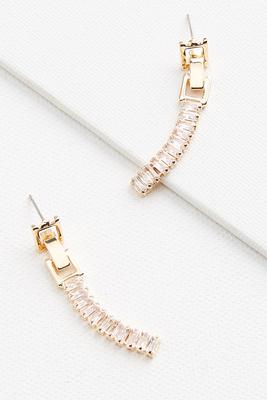 rhinestone linear earrings