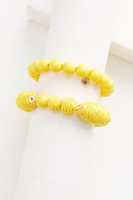 raffia stretch bracelets