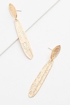 gold textured earrings
