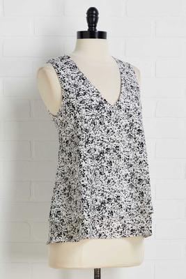 cool contrast layered tank