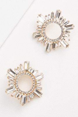 baguette burst earrings