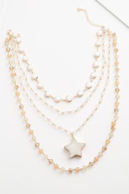 layered star necklace