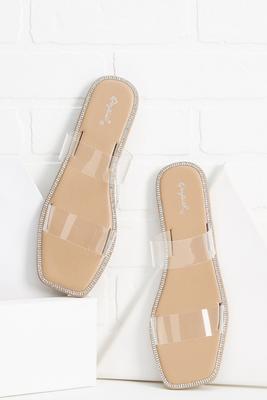 bling trim sandals