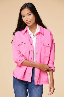 bubblegum pink shacket