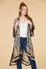  Border Print Kimono