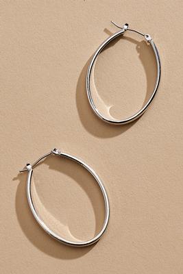 thick oval hoop earrings
