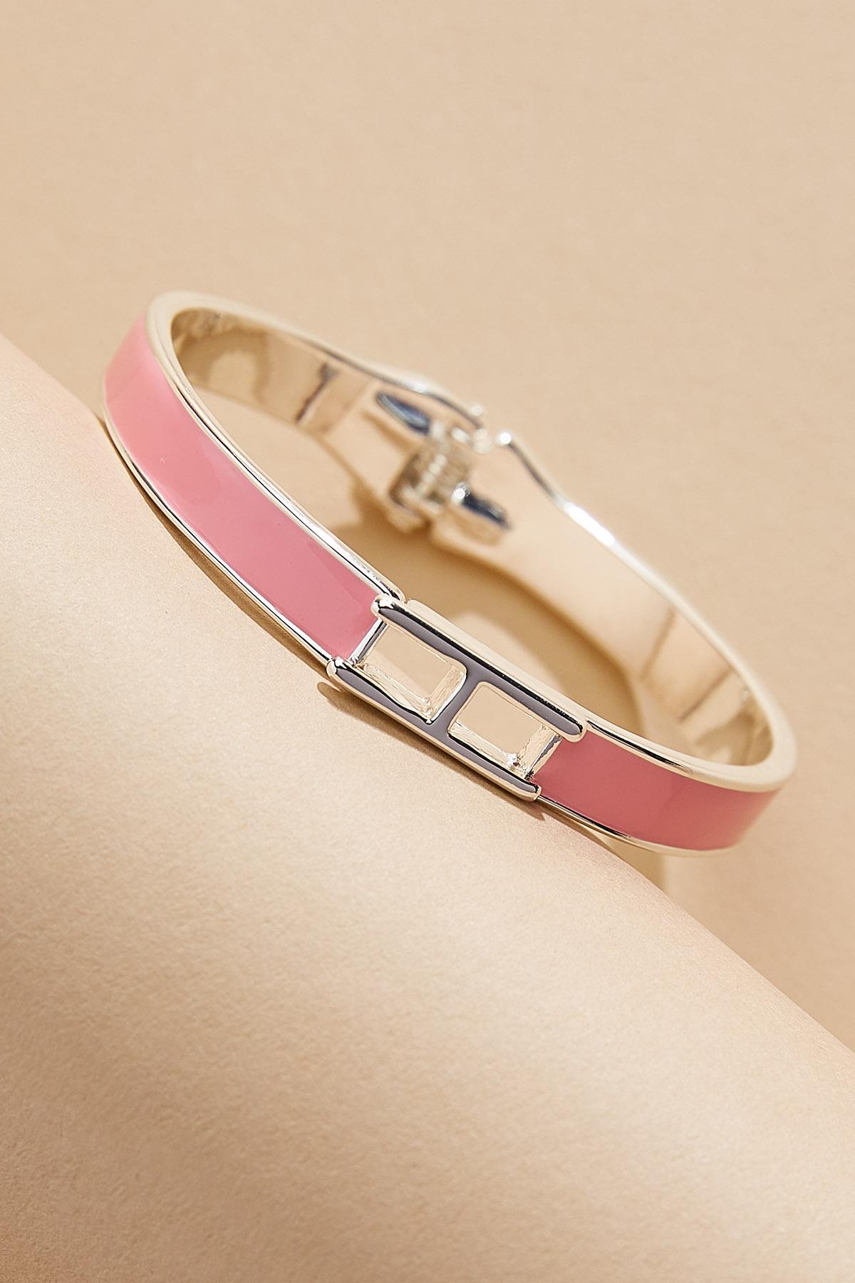 Pink Enamel Bracelet - Pink