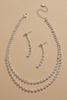  Rhinestone Earrings And Necklace Set