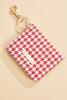  Red And White Houndstooth Id Wallet