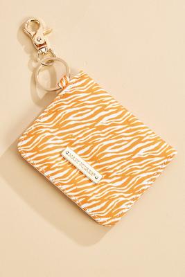 white tiger print id wallet