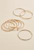  Mixed Hammered Bangle Set
