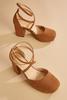  Faux Suede Platform Heels