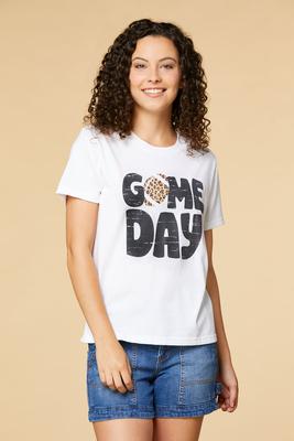 cheetah print game day tee