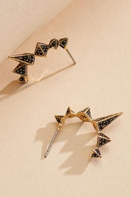 spiked huggie hoop earrings