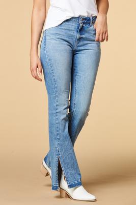 slit playing games jeans