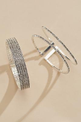 rhinestone stretch bracelet set