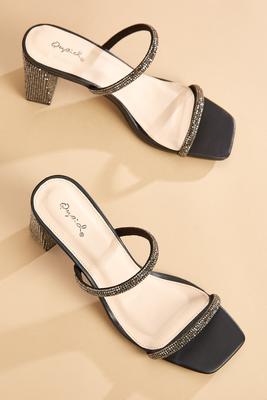rhinestone studded heels