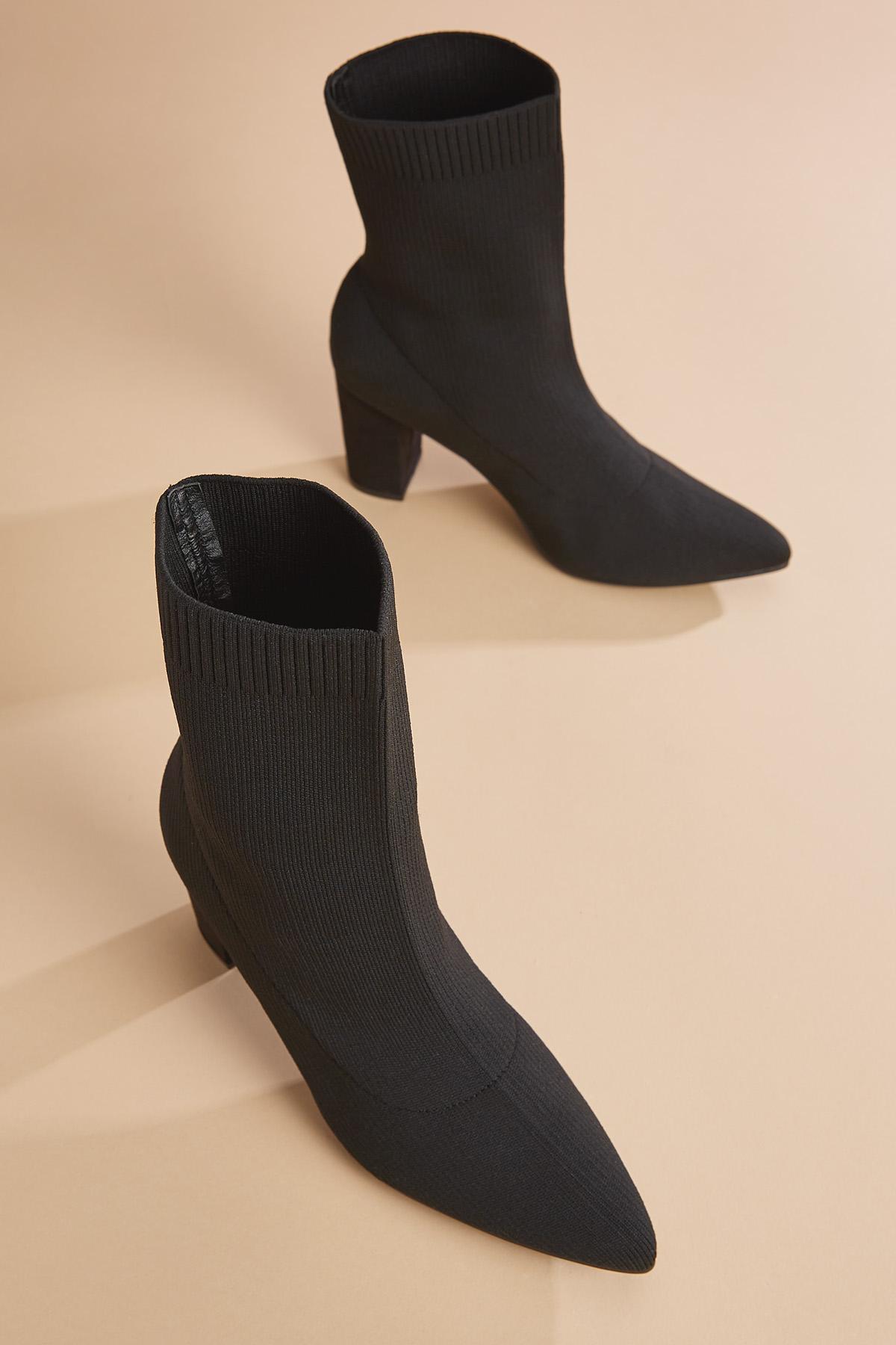 black sock boots zara