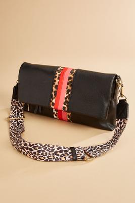 leopard strap crossbody