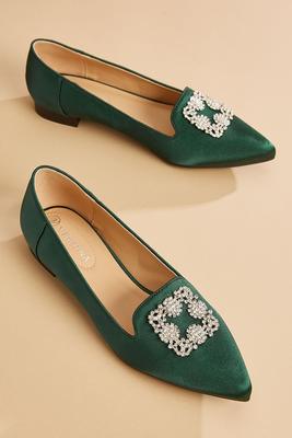 velvet bling flats