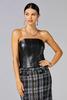  Caché Faux Leather Corset