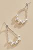  Rhinestone Pearl Dangle Earrings