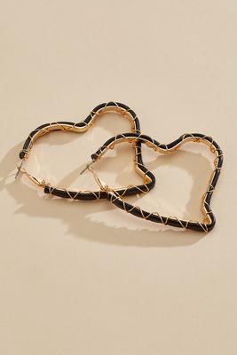 wire wrapped heart hoops