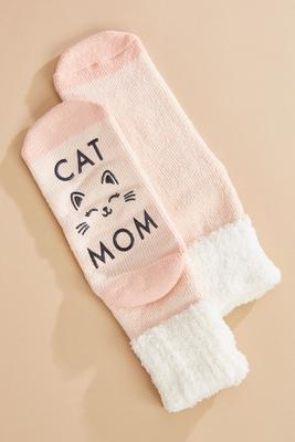 cat mom slipper socks 