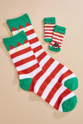 elf crew socks matching set