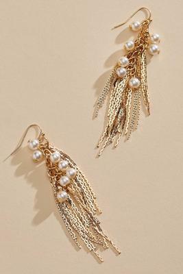 fringed pearl earrings