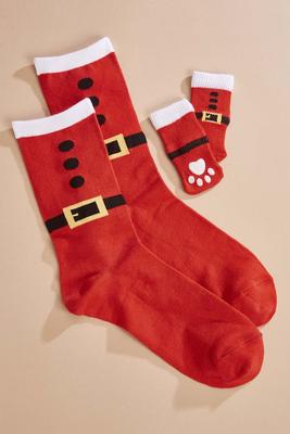santa socks matching set