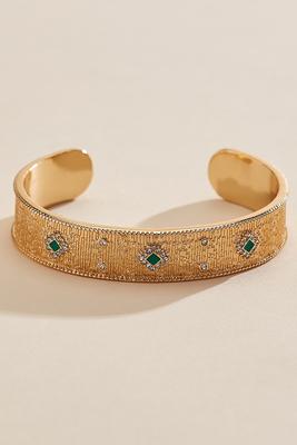 textured embellished cuff bracelet