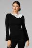 Caché Bow Contrast Sweater
