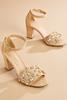  Bejeweled Suede Heels