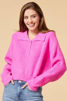 back to the fuchsia pullover