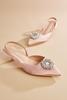  Satin Slingback Kitten Heels