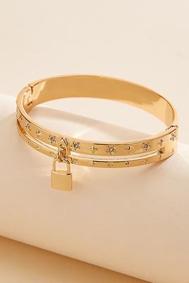 lock charm bracelet