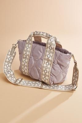 quilted nylon satchel