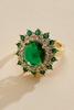  Emerald Burst Cocktail Ring